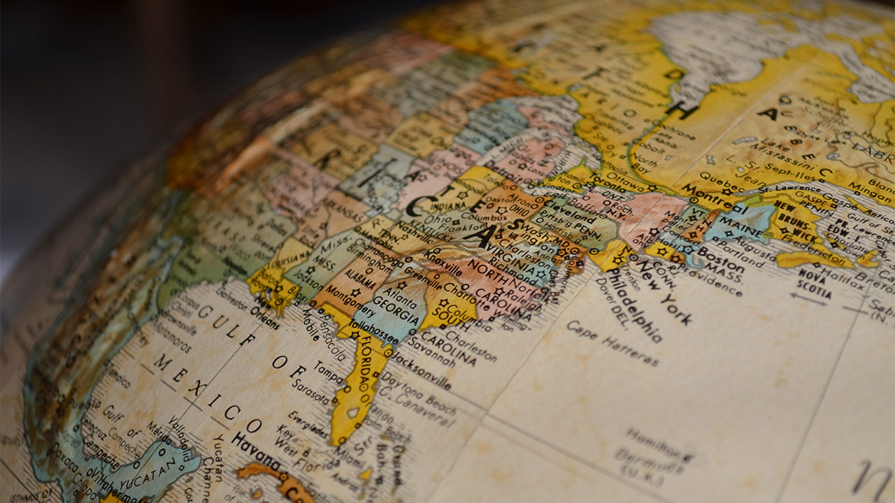 A piece of world-map