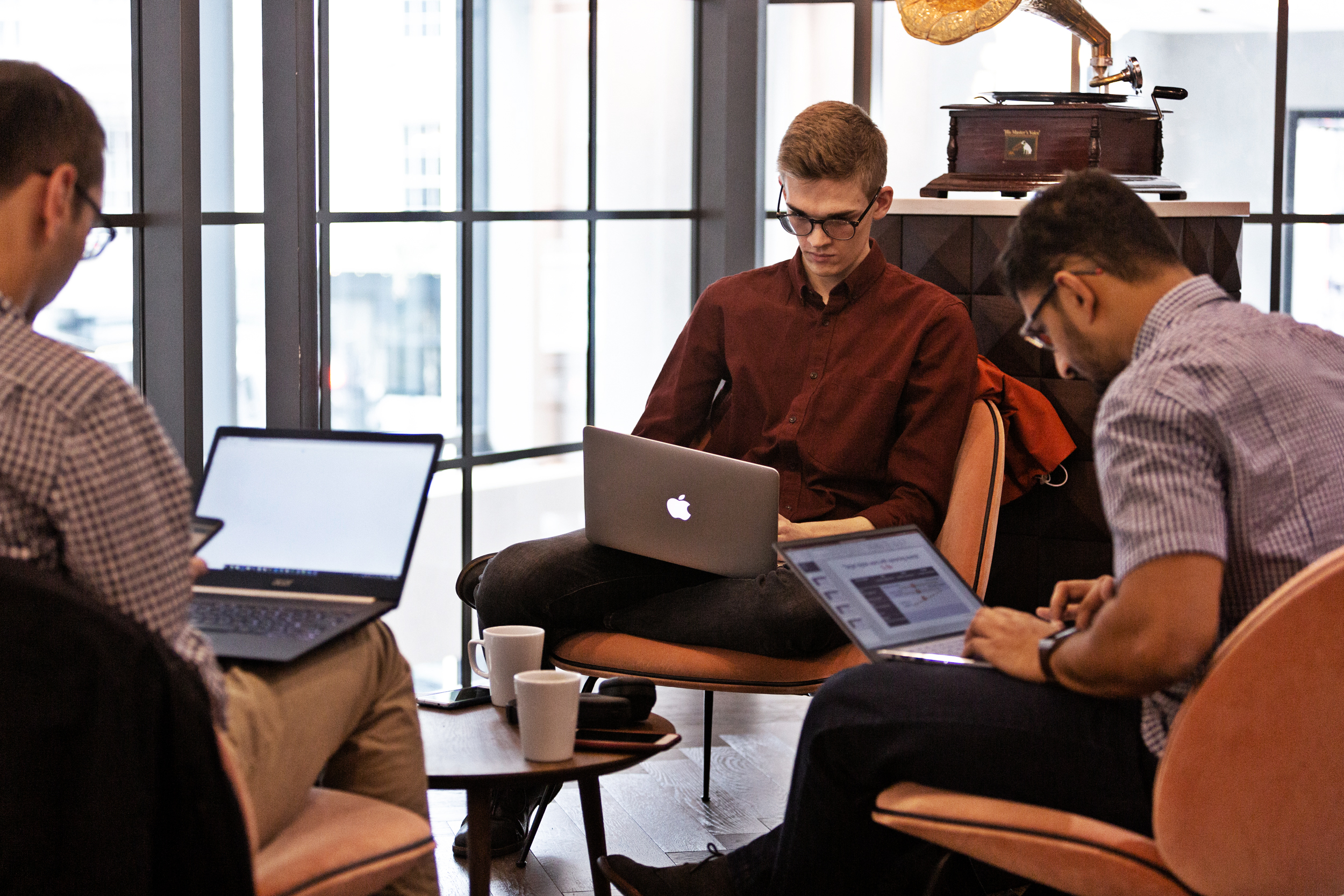 Digital native team at work